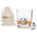 Two Ball-Ice Cubes w/Cotton Storage Bag